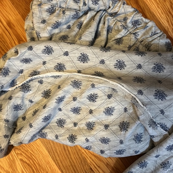 Free People Cotton Organic Set Pants Only Size Large  Blue. - Picture 13 of 17